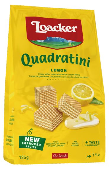 Vafeles Loacker Quadratini Lemon 125g