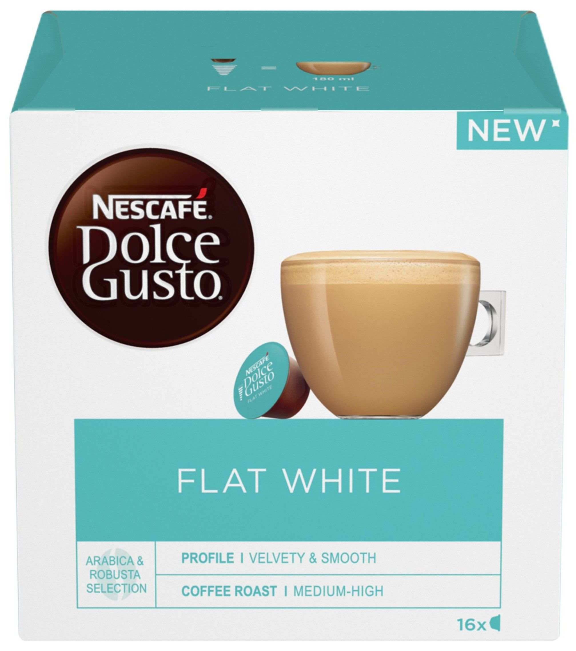 Kafijas kapsulas Nescafe DOLCE GUSTO Flat White 16gb, 187.2g
