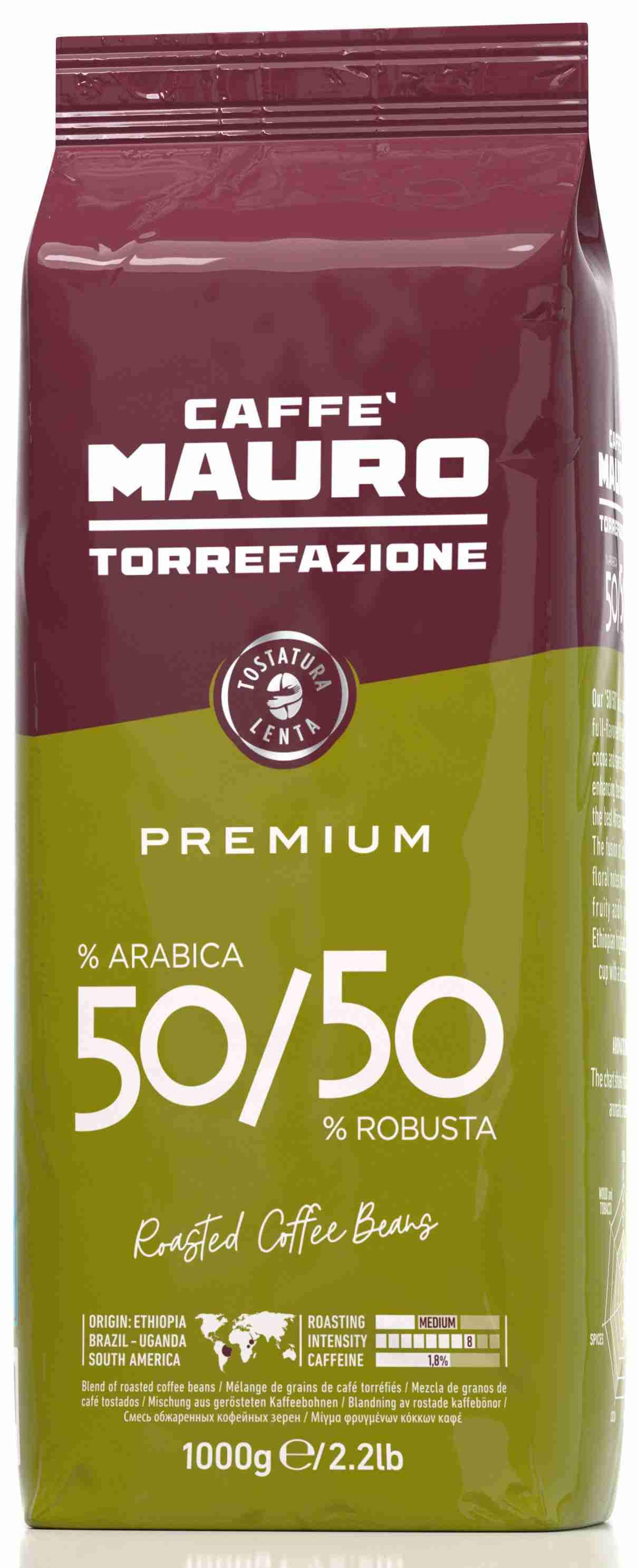 Kafijas pupiņas MAURO Premium 50/50 1kg