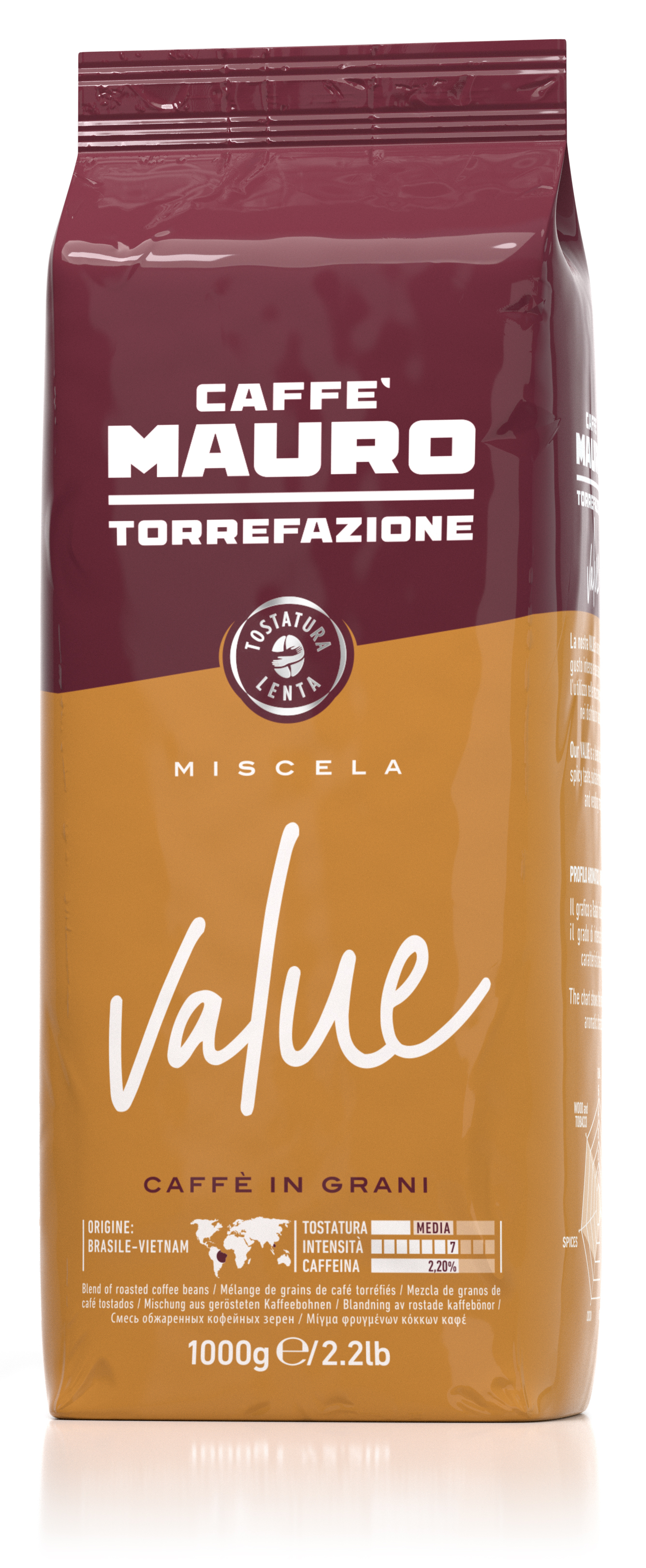 Kafijas pupiņas MAURO Value 1kg 