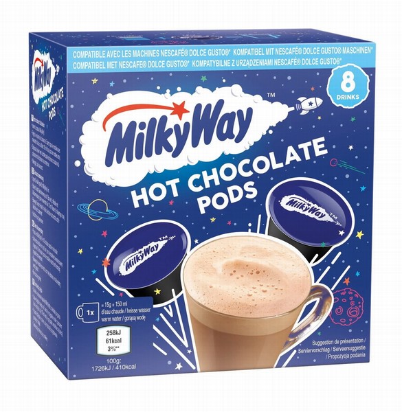 Karstās šokolādes kapsulas MilkyWay  8x15g