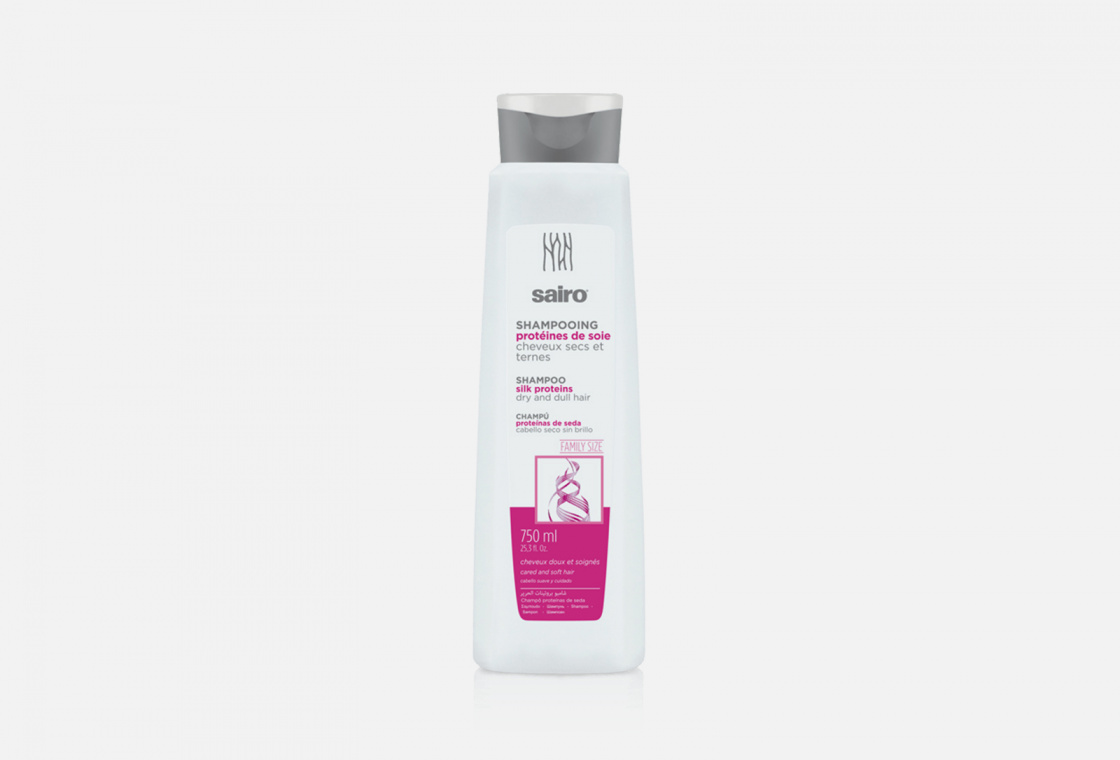 Šampūns SAIRO Silk Proteins sausiem un nespodriem matiem, 750ml