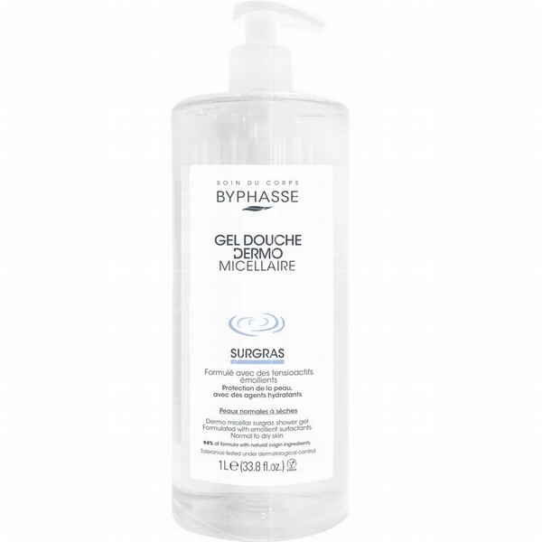Dušas želeja  Dermo Micellar Surgras normālai un sausai ādai, 1L 