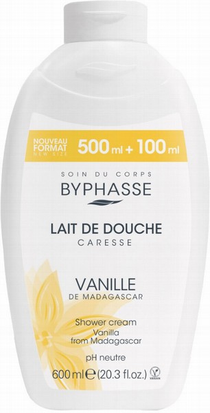 Dušas krems  Byphasse Caresse Vanilla Flower 600ML