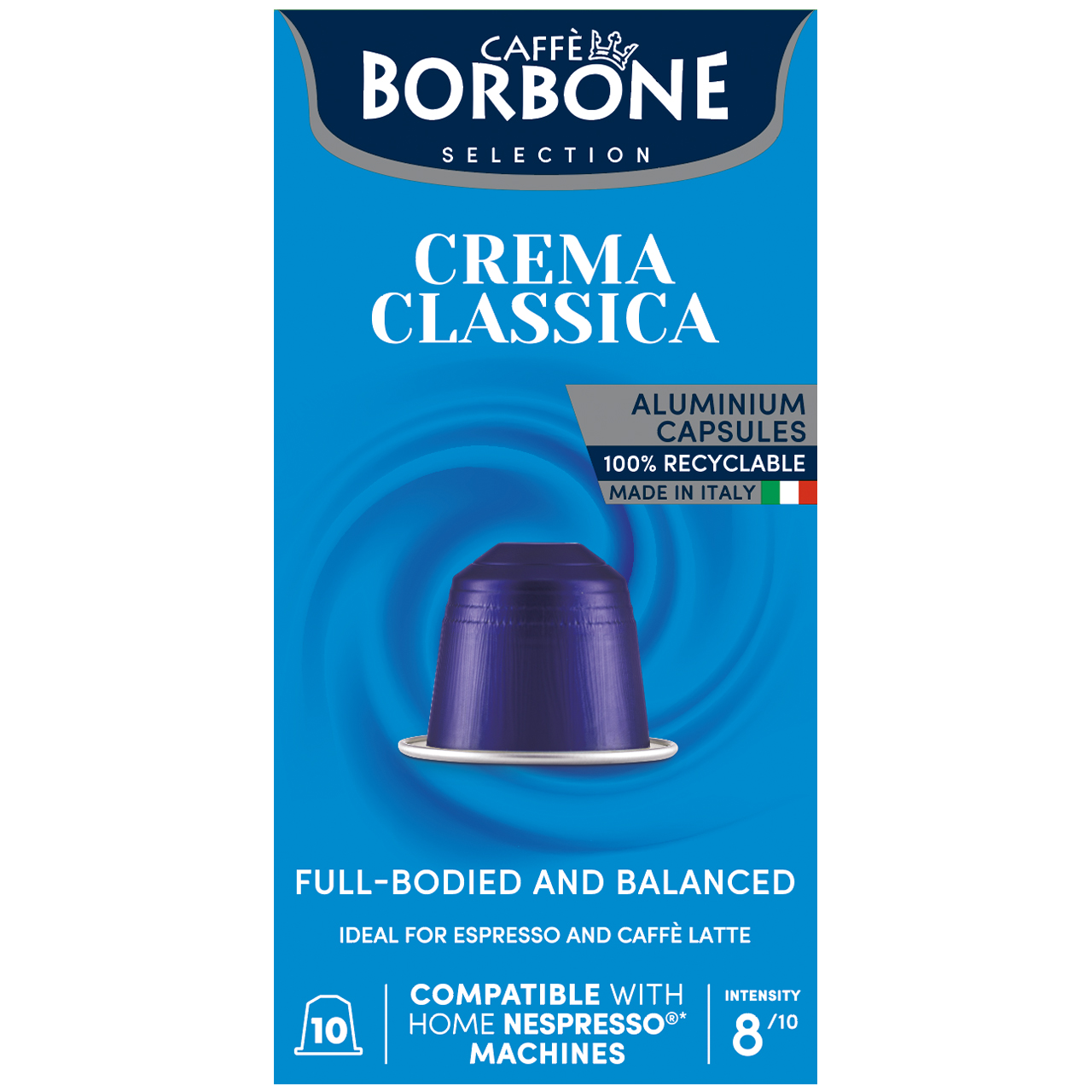 Kafijas kapsulas Borbone Crema Classica, 10 pcs, 50g (saderīgas ar Nespresso kafijas mašīnu)