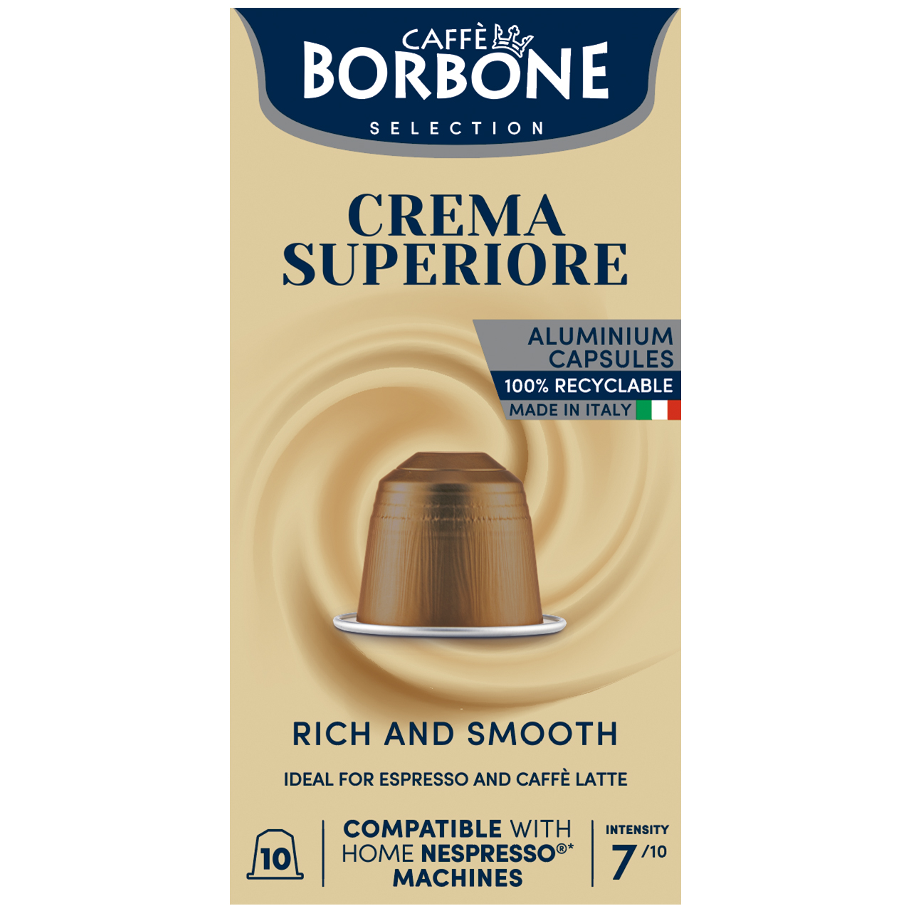 Kafijas kapsulas Borbone Crema Superiore, 10 pcs, 50g (saderīgas ar Nespresso kafijas mašīnu)