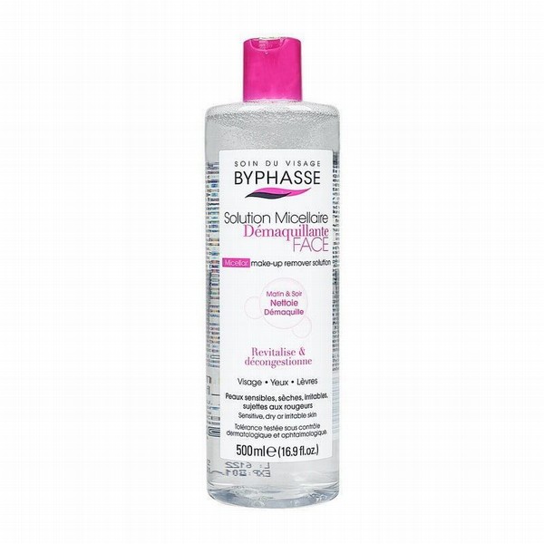 Micelārais kosmētikas noņēmējs  Byphasse Jutīgai, Sausai vai Kairinātai ādai 500ML