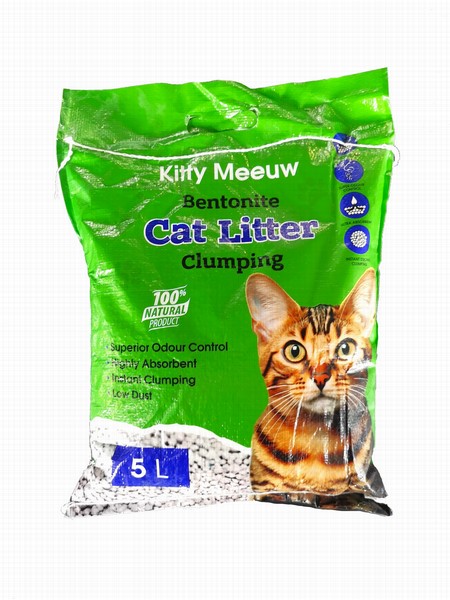 Smiltis kaķu tualetēm Kitty Meeuw, 5l/4kg, cementējošas