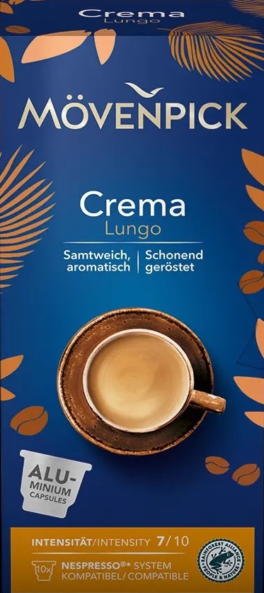Kafijas kapsulas Movenpick Crema Lungo 57g 10 gab. (Nespresso automatām)