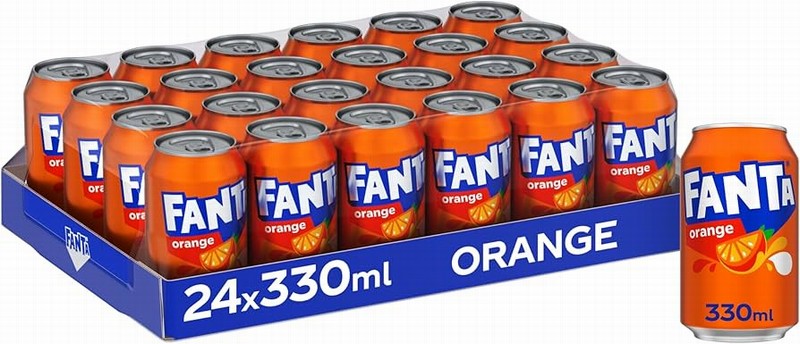Bezalk.dzēr. FANTA Orange, 330ml x 24