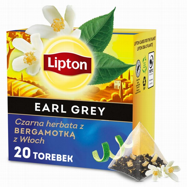 Tēja Lipton PY  Black Earl Grey, 20 tējas paciņas, 32g