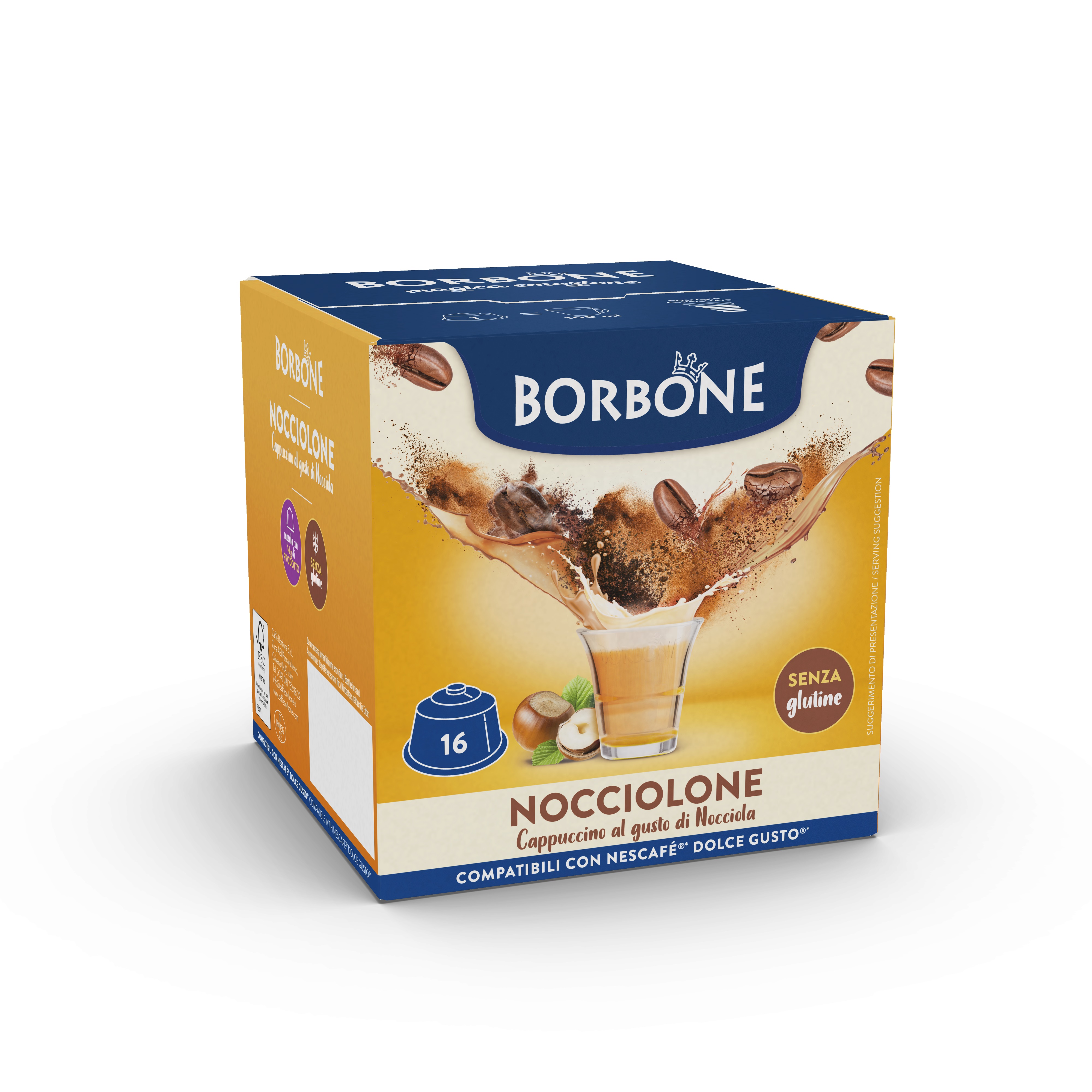 Kafijas kapsulas Borbone DG Nocciolone 16gb, 224g