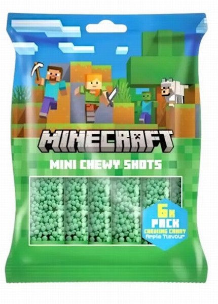 Konfektes  Minecraft mini chewy shots ar ābolu garšu, 90g