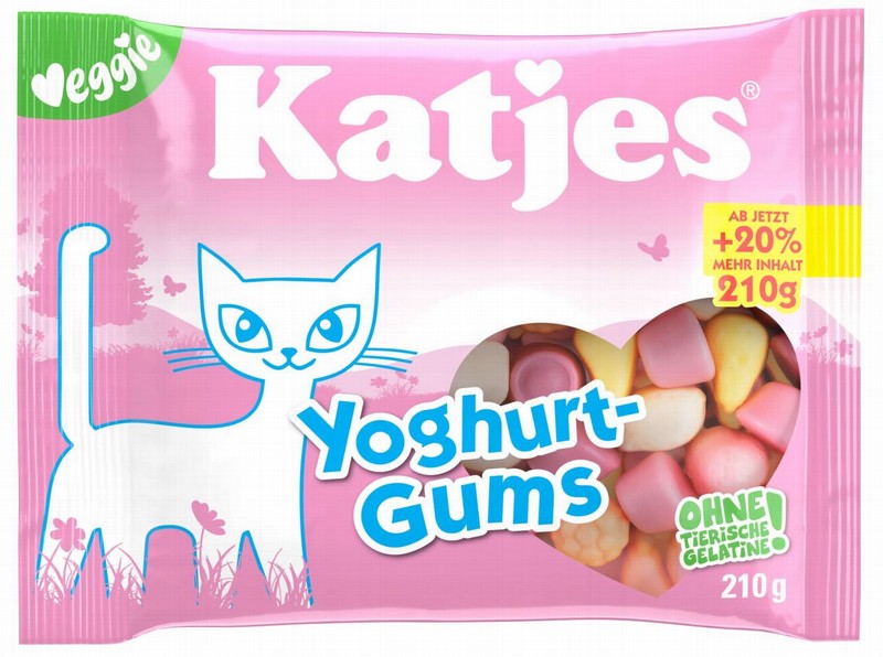 Košļ.konfektes KATJES Yoghurt-Gums, 210g