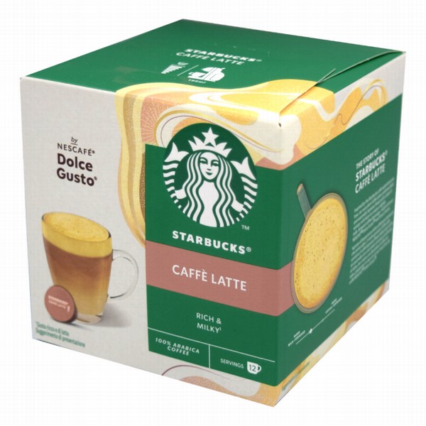 Kafijas kapsulas Nescafe DOLCE GUSTO Starbucks Starbucks Caffe Latte, 121.2g