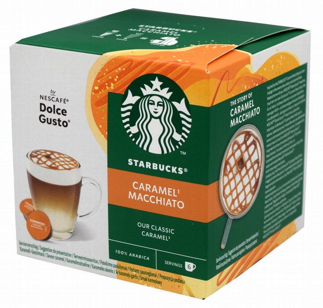 Kafijas kapsulas Nescafe DOLCE GUSTO Starbucks Caramel Macchiato, 127.8g