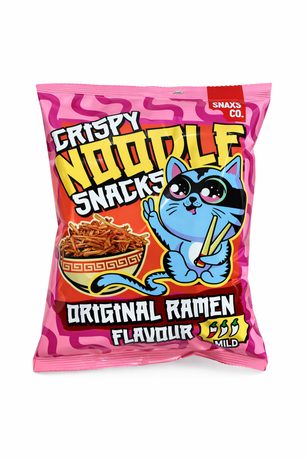 SnaxCo Crispy Noodle ORIGINAL Ramen flavour Snacks, 60g
