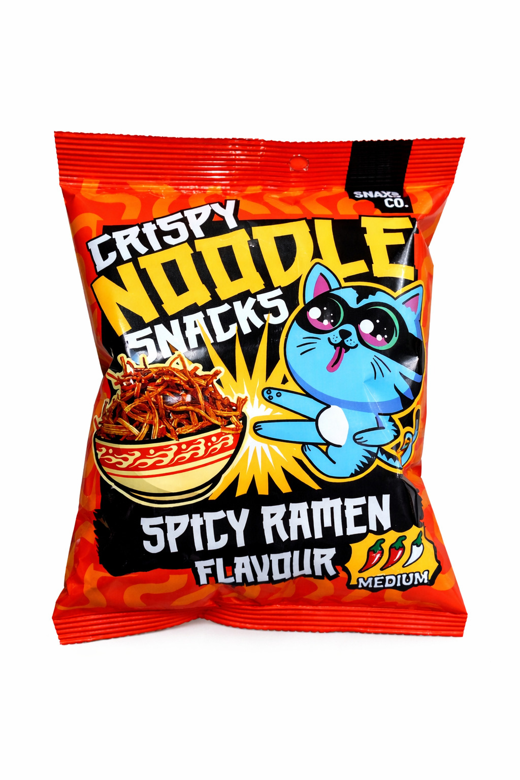 SnaxCo Crispy Noodle SPICY Ramen flavour Snacks, 60g