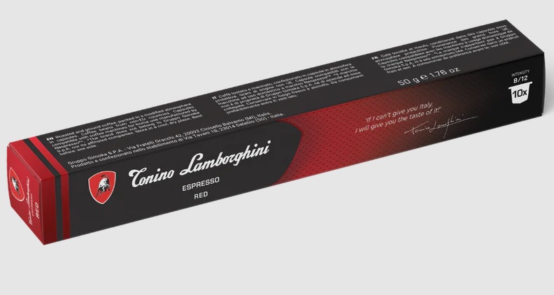 Kafijas kapsulas Tonino Lamborghini Espresso RED, 10 pcs, 50g (saderīgas ar nespresso)