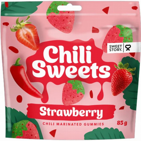 Košļ.konfektes Sweet Story Chilly Sweets ZEMENE, 85g